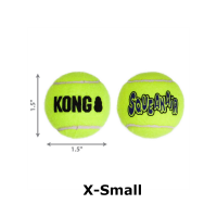 Air Kong Squeaker Tennis Ball Ex Small pack of 3