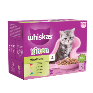 Whiskas Cat Pouch 2-12mth Mxd Jelly 4x12x85g 449071/DD29C