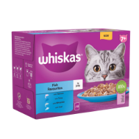 Whiskas Cat Pouch 7+ Fish/Fav In Jelly 4x12x85g 449074/DD29F