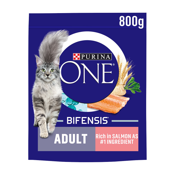 Purina One Cat Salmon/Wholegrain 4x800g 12505441