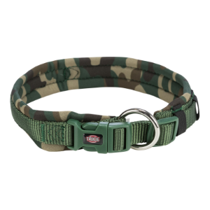 Premium collar, padded L?XL: 56?62 cm/25 mm camo/forest