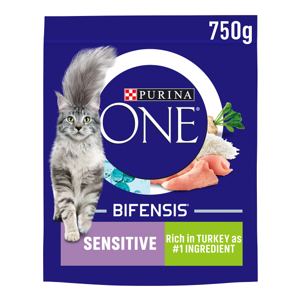 Purina One Cat Sensitive Turkey/Rice 4x750g 12506173