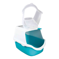 Vico Easy Clean Cat Litter Tray 43 x 40 x 56cm Turquoise/White