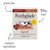 Forthglade Complete Grain Free Adult Beef with Sweet Potato Wet Dog Food 18 x 395g