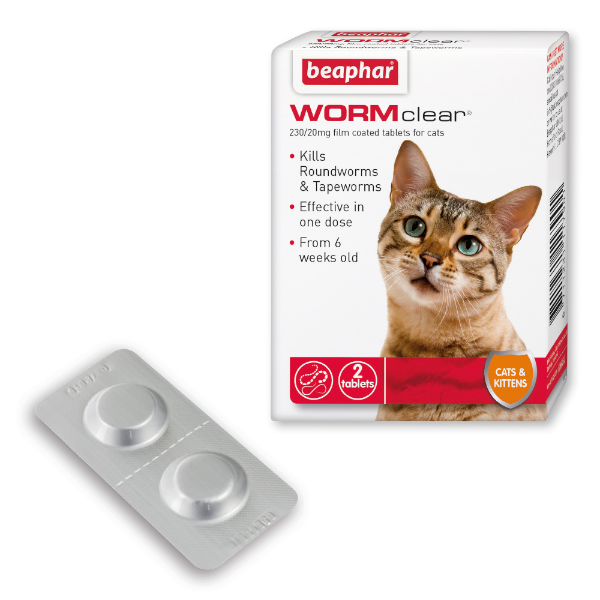 Beaphar Worm Clear for Cats 2 tabs x6 11790