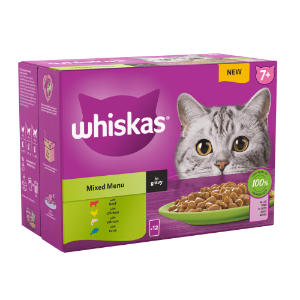 Whiskas Cat Pouch 7+ Mixed  Gravy 4x12x85g 449072/DD29D