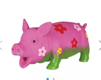 Pig With Flowers Original Animal Sound Latex 20cm  S