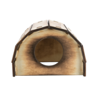 Mikkel wooden house, flamed 13x9x12cm