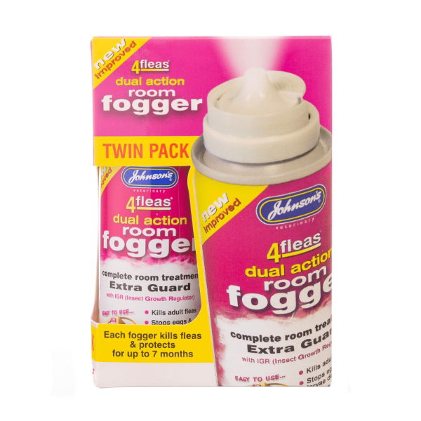 4 Fleas Room Fogger Twin Pack  2 x 100ml x3