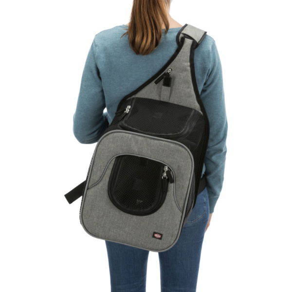 Savina Front Carrier 30 x 33 x 26cm Black/Grey