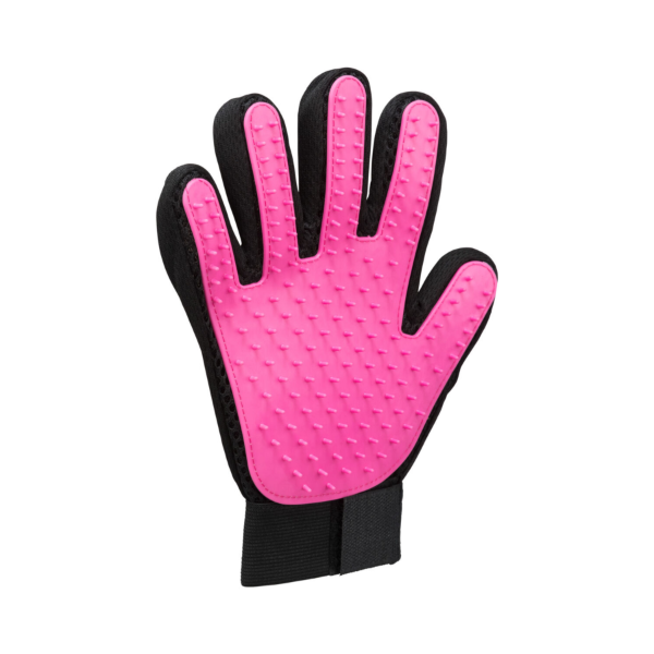 Fur care glove mesh/TPR 16x24cm pink/black (003)