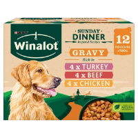 Winalot P/Portions Sunday Dinner Gravy 4x12x100g 1240406