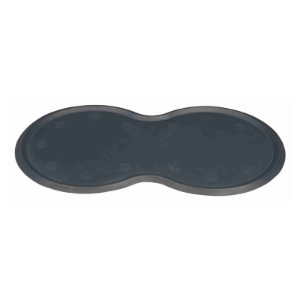 Place Mat Natural Rubber 45 x 25cm Dark Grey