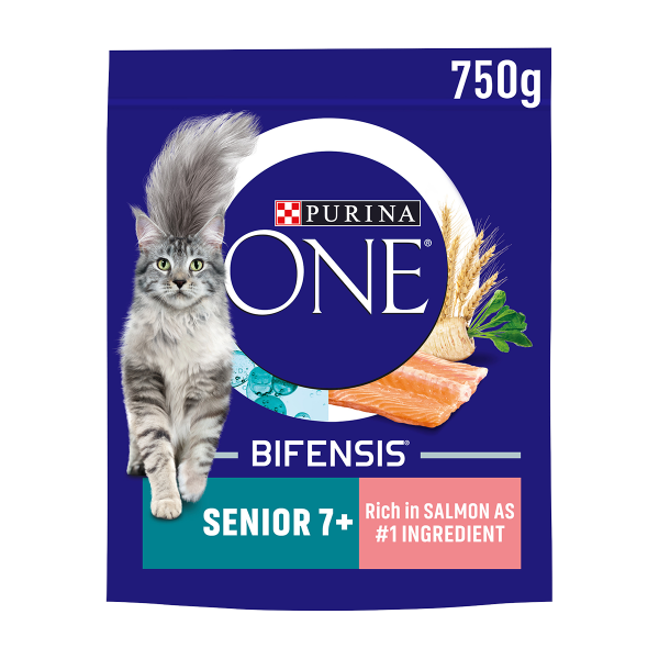 Purina One Cat Senior 7+ Salmon & Wholegrain 4 x 750g