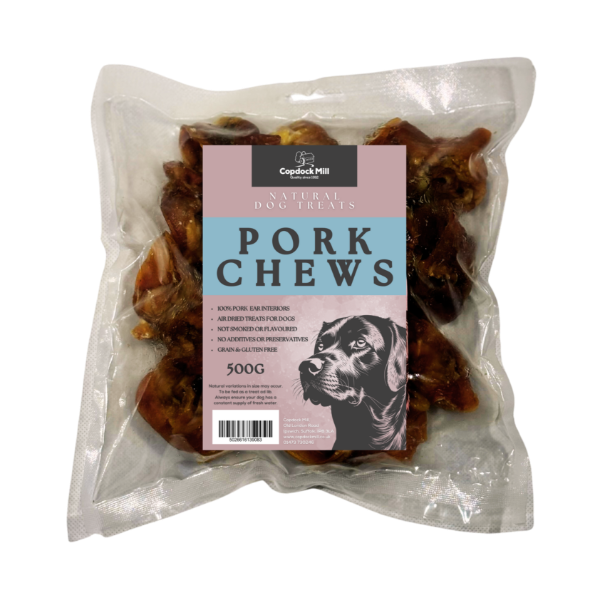 Copdock Mill Natural Dog Treat Pork Chews 500g