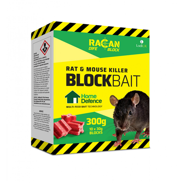 Racan Dife Rat & Mouse Killer Block Bait 10x30gm (012)