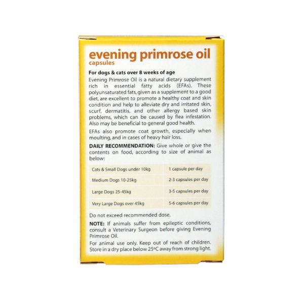 Evening Primrose Oil Capsules For Dogs & Cats x6