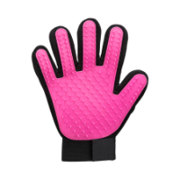 Fur care glove mesh/TPR 16x24cm pink/black (003)