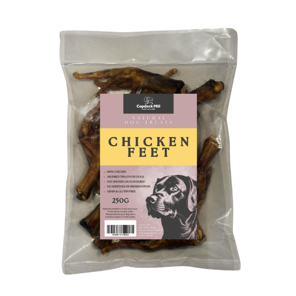 Copdock Mill Natural Dog Treat Chickens Feet 250g