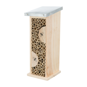 Bee hotel, wood 11x30x14cm